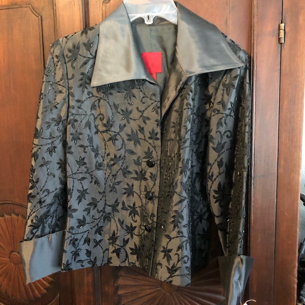 JS Collections beaded jacket NWT size 8